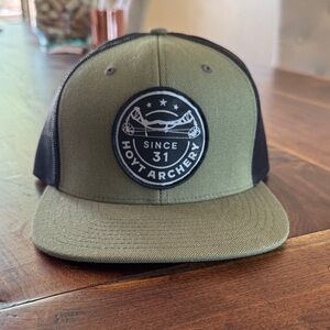 Hoyt Archery Olive Green and Black Hat